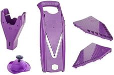 Borner V5 (V) Power Mandoline Vegetable/Fruit Slicer Cutter Chopper + Safety Holder (Purple)