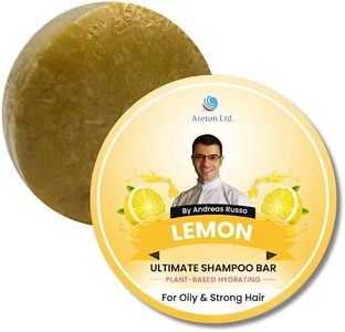 HandMade Solid Shampoo Bar, Natural lemon Shampoo Bar and conditioner For Oily Hair, Scalp Soothing, Scalp cleansing, Hair Nourishment, Prevents Spilt Ends With Plant Based Hydrating SLS Free Shampoo Bar (Lemon)