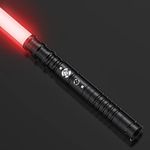 Lischwert Lightsaber, RGB 7 Colors 3 Modle Voices Light Saber, Smooth Swing & Fight Sound Effects,Gift Party Favors&Kids Fancy Dress(63cm-Black)