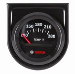 Bosch SP0F000049 Style Line 2" Electrical Water/Oil Temperature Gauge (Black Dial Face, Black Bezel)