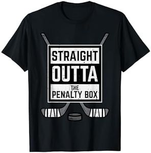 Ice Hockey Straight Outta Penalty Box Funny Men Boys Kids T-Shirt