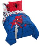 Jay Franco Marvel Spiderman Webtastic 5 Piece Twin Size Bed Set - Includes Reversible Comforter & Sheet Set - Super Soft Kids Bedding Fade Resistant Microfiber (Official Marvel Product)