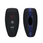 kwmobile Silicone Key Fob Cover Compatible with Ford 3 Button Car Key Keyless Go