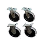 Rubbermaid 5" Caster Set for carts 4300, 4401, 4500-27, 4500-88, 4500-89, 4505-00, 4505-89, 4520-88, 4520-89, 4525, 4525-89, 6180 & 6180-88