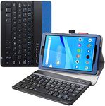 LiuShan Compatible with Tab M8 FHD Keyboard Case,Detachable Keyboard Standing PU Leather Cover for 8" Lenovo Tab M8 FHD (2nd Gen) TB-8705F Tablet(Not Fit Tab M8 HD (2nd Gen),Blue