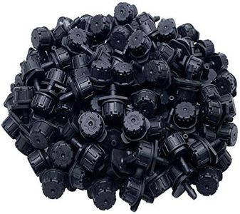 Axe Sickle 100 Pcs Adjustable Irrigation Drippers Sprinklers 1/4 Inch Emitter Dripper Micro Drip Irrigation Sprinklers for Watering System, Black.