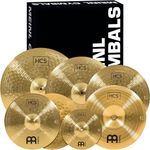 Meinl Cymbals HCS Super Cymbal Set (Video) Box Pack with 14 Hihat, 20 Ride, 16 Crash, 18 Crash, 16 China and 10 Splash for Drum Kit (35,56-50,80cm) Traditional Finish Brass (HCS-SCS)