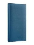 LYOOmaLL Leather Checkbook Cover for Personal Checkbook, Checkbook Cover For Women & Men, RFID Blocking Checkbook Holder Wallet for Duplicate Checks, Cadet Blue, 7.0"x3.5"x0.3"