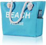 Large Canvas Beach Tote Bag Waterproof Sandproof Vacation Travel Essentials Must have Beach Accessories Gear Stuff Items Women Birthday Gifts Ideas for Mother Mom Wife Her Girlfriend Romantic