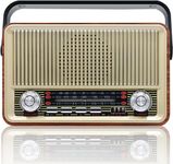 Delightful Decor Vintage Style Wooden Radio with USB SD TF Mp3 Player FM Radio Bluetooth