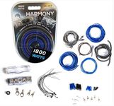 Harmony Audio HA-AK4 Car Stereo Complete 4 Gauge 1800W Amp Amplifier Install Kit - Nickel Plated