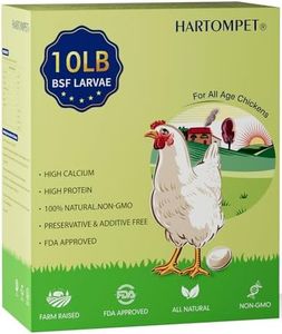 HARTOMPET 10LB Dried Black Soldier Fly Larvae, Non-GMO & Nutrient-Packed Chicken Feed, Strong Egg Production and Health, Rich in Calcium for Healthy Hens and Ducks, Better Than Dried Mealworms