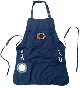 Team Sports America NFL Chicago Bears Ultimate Grilling Apron | Bottle Opener and Insulated Beverage Holder | Heavy Duty Durable Cotton Canvas 300 GSM | Machine Washable | Adjustable Straps