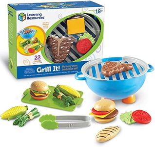 Learning Resources New Sprouts Grill It! Pretend Play Food, 22 Piece Set, Ages 18+mos