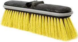 DOCA Floor Scrub Brush with Long Handle - Head Only - No Pole Extension Pole (6+ Reach) - Outdoor Broom - Car Wash Brush with Long Handle Also for House Siding, Deck, Patio & More