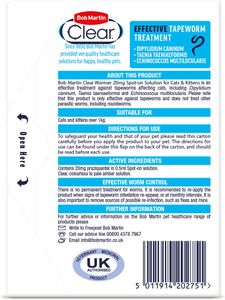 Bob Martin Clear Cat Wormer Tablets – Effective Deworming Treatment