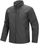33,000ft Men's Waterproof Softshell Jacket Warm Fleece Lined Windbreaker Lightweight Soft Shell for Travel Hiking Golf