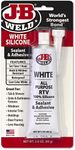 JB Weld Silicone Sealant and Adhesive, White, 85 g