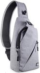 Peak Gear Travel Sling Bag. Compact Crossbody Bag | Lighter and Smaller than a Backpack | Lifetime Lost & Found ID Tag, Gray, One_Size, Daypack Backpacks