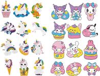 5D Diamond Painting Stickers Kits for beginner 24Pcs DIY Cute Animals Handmade Diamond Cartoon Stickers by Numbers Kits for beginner and Adult Beginners Gifts.