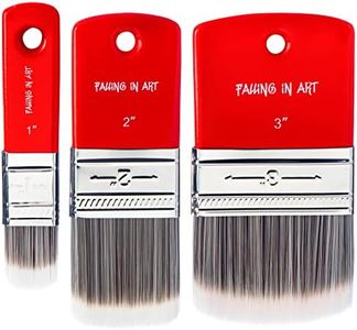 Falling in Art 3PCS Filbert Paddle Paint Brush Set, Scale Brush for Oil and Acrylic Paints(1 Inch,2 Inch,3Inch)