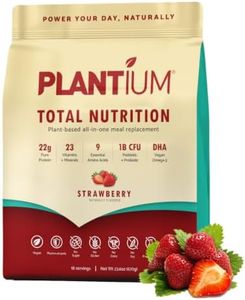 Plantium Total Nutrition Meal Replacement Protein Powder, Strawberry