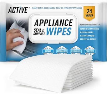 ACTIVE Home Appliance Surface Cleaner Wipes Heavy Duty Wipe for Cleaning Washing Machine, Dryer Stainless Steel Refrigerator, Glass Cooktop, Microwave, Dishwasher, Counter, Tile - 24 Large Wipes