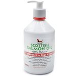 Treaby Scottish Salmon Oil for Dogs, Cats & Pets 500ml – 100% Natural Omega 3 6 9 Fish Oil for Dogs and Cats – Supports Natural Coat, Skin, Immune System, Joint & Brain Health