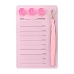 Acrylic Eyelash Extension Pallet Kits, Grafting False Eyelash Organizer Extension Pad Lash Tray,Magnetic Tweezer Holder - Durable Eyelash Extension Storage Organizer (Pink sets)