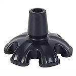 Quantum Leap 19mm Cane Tip, Non-Slip Self Standing Quad Support Rubber Cane Tip 6 Point Replacement Cane Tip for 3/4(0.75) Inch Diameter Standard Walking Cane Folding Cane Cane Accessory, Black