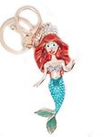 JewelleryJoy Mermaid Rhinestones Diamante Key Ring Key Chain Charm Pendant Accessory Keyring