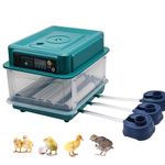 Egg Incubator, Brooding Chicken Incubator with Automatic Egg Turning, Water Adding and Egg Candler Farm Poultry Hatching Eggs for Chicken Duck Goose Pigeon Quail (12 Eggs)
