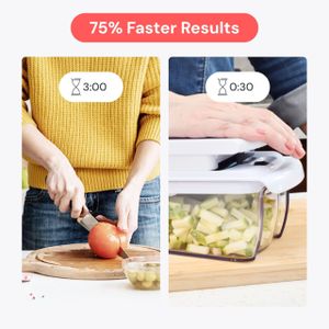 8-in-1 Vegetable Chopper – Multi-Function Slicer Dicer, White