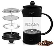 Decana Gourmet French Press Coffee Maker - 600ml, Premium Heat-Resistant Borosilicate Glass - Elegant Brew for Rich, Full-Flavored Coffee & Tea