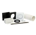 Xpelair LV100T Low Voltage Bathroom / Toilet Extractor Fan with Timer for Window or Wall