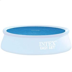 Intex 2.44M Above Ground Round Solar Heating Outdoor Pool Protective Cover Set