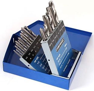 COMOWARE Drill and Tap Sets, HSS Jobber Length Drill Bits with Metal Indexed Case | 18-Piece, 6-32 to 1/2"-13 Tap Sizes