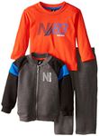 Nautica Baby Boys' 3 Piece Set Fleece Long Sleeve Tee Fleece Pant - Black -