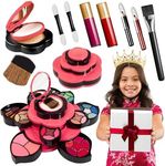 Toysical Makeup Kit for Teens - Flower Makeup Palette Gift Set for Teen Girls and Women - Makeup for Girls 10-12 - Petals Expand to 3 Tiers - Variety Shade Array - Full Starter Kit for Beginners