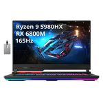 ASUS ROG Strix G15 Advantage Edition 15.6" QHD Gaming Laptop, AMD Ryzen 9 5980HX, 64GB RAM, 2TB PCIe SSD, RGB Backlit Keyboard, Radeon RX 6800M, Win 11 Pro, Black 32GB Hotface USB Card