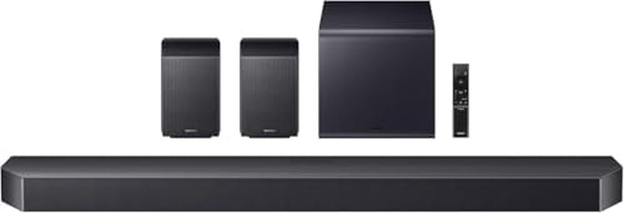 SAMSUNG Soundbar HW-Q990F/ZF 2025 - Dolby Atmos Wireless, Q-Symphony, 11.1.4 Kanäle, SpaceFit Sound Pro und kompatibel mit Sprachassistenten [Länderversion Französisch]