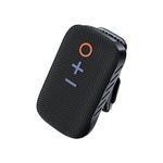 MEE audio goSPKR Wearable Clip-on Bluetooth Speaker, IPX5 Water Resistance, and Built-in Speakerphone w/Microphone for Hands-Free Music & Calls; Connect Up to 2 in Stereo (with Magnet, Black)