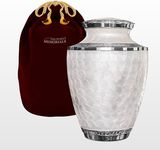 Trupoint Memorials Cremation Urn for Ashes for Women — Burial Urns for Adult Human Ashes, Funeral Urns for Adult Ashes Women, Decorative Urns for Human Ashes Adult Man — Extra Large, White