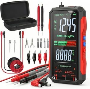 2026 Upgraded FS899L Digital Multimeter & 16pcs Silicone Test Leads Kit, USB-C Rechargeable Color Screen, Auto 6000 Counts True RMS AC/DC Voltage Tester, NCV, CAT.III 1000V