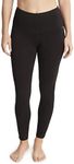 Jockey Women's Cotton Stretch Basic Ankle Leggings, Deep Black, Small