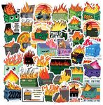 61PCS Dumpster fire Stickers Vinyl Waterproof Stickers for Scrapbook,Journaling,Laptop,Bumper,Skateboard,Water Bottles,Computer,Phone,Cartoon Anime Stickers for Kids Teens Adult