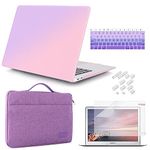 iCasso Compatible with MacBook Pro 13 Inch Case 2024-2016 Release A2338 M2 M1 A2251 A2289 A2159 A1989 A1706 A1708, Hard Plastic Case, Sleeve, Screen Protector, Keyboard Cover,Dust Plug,Gradient Purple