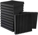 12 Pack Acoustic Panels Sound Proof Foam Panels 12 x 12 x 2 Inches Black Fireproof Soundproof Acoustic Panels for Walls Absorbing Noise Cancelling Panels for Recording Studios, Home, Offices Walls Cei