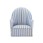 Odoria 1/12 Scale Dolls House Miniature Chair Armchair Dollhouse Furniture Accessories, Navy Stripe