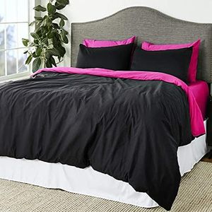 Tache Home Fashion DUALColorPink-K Reversible Comforter Set, King, Pink